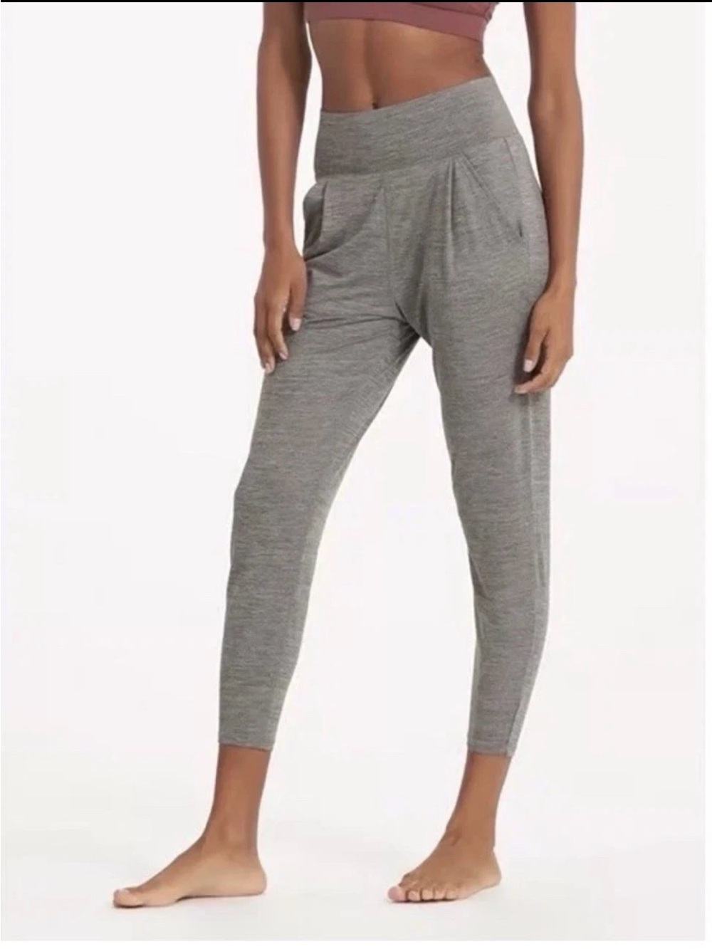 VUORI Lux Harem Jogger Pants Clay Heather Grey Extra Small XS